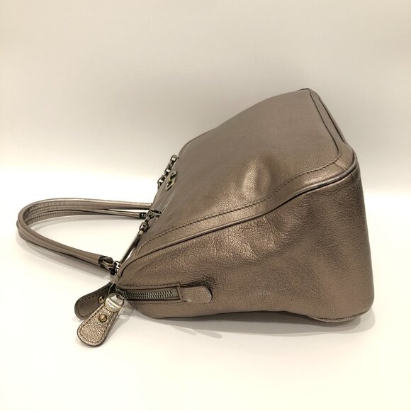 #7 Ferragamo Metallic Shoulder Bag Sku# 85477 (Gently Used) - Picture 3 of 16